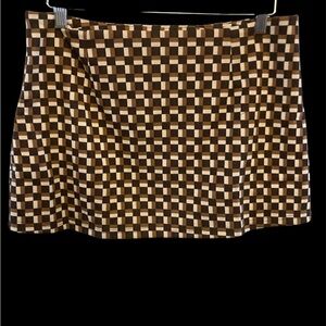 Cider Brown Op-Art Mini Skort NWT